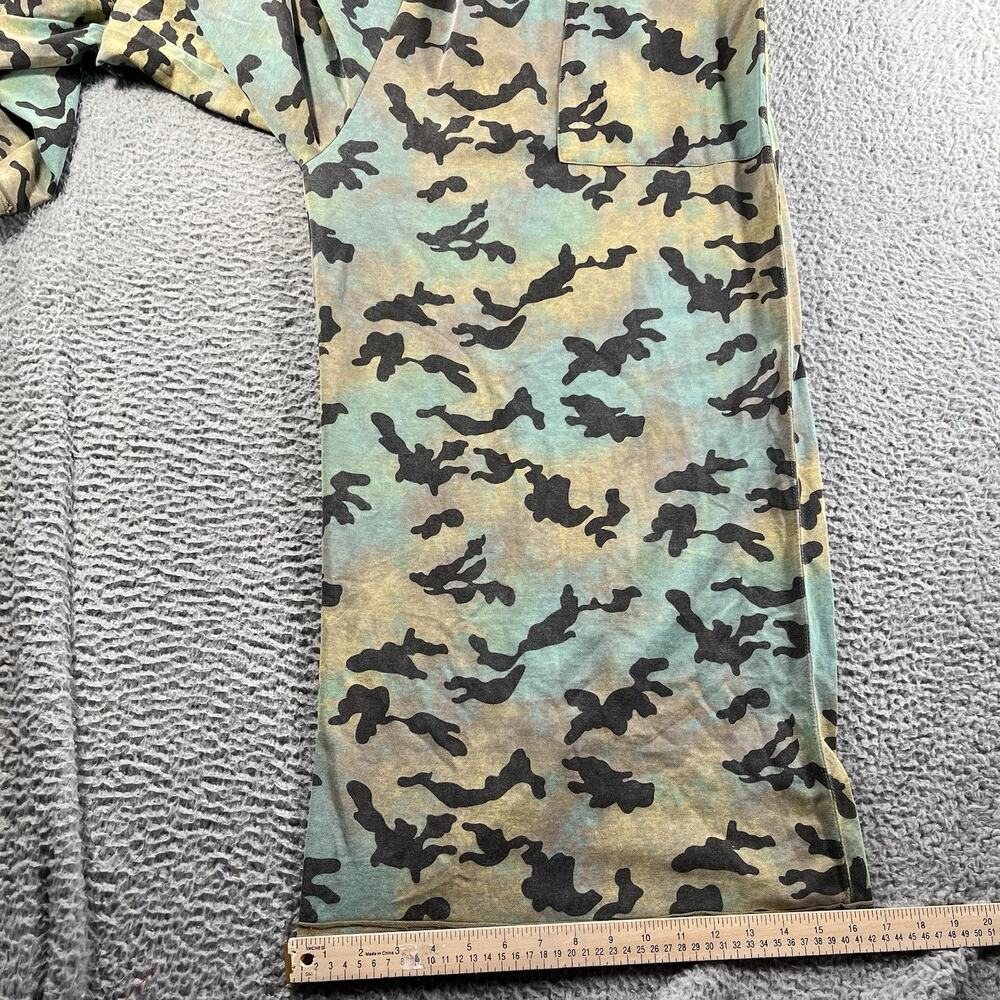 Easel Los Angeles Camo Wide Leg Overalls Jumper Jumpsuit Boho Pockets Medium - Picture 8 of 8